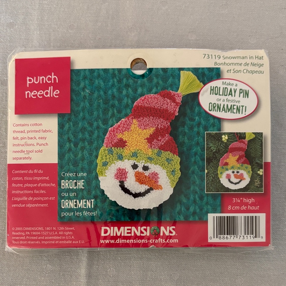 Dimensions Snowman Punch Needle Kit